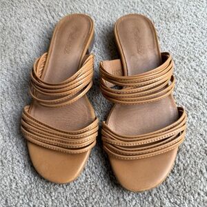 Madewell Tan Strappy Sandals Flat